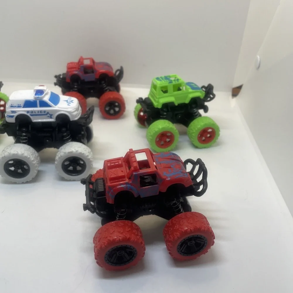4wd monster truck cars push and go toy trucks friction‎ powered cars 5 In Total